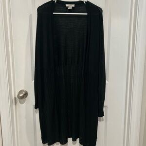 CJ Banks Classic Black Knit Top